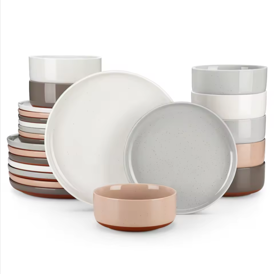 Mixed Color Boho Style Ceramic Dish Diner Set