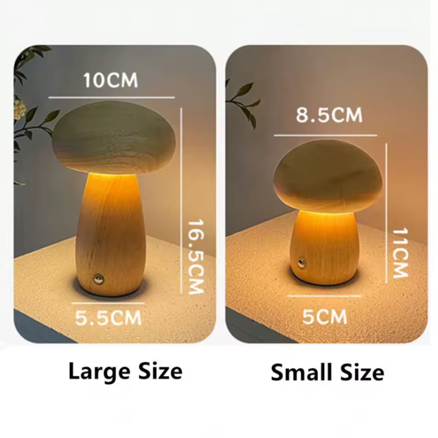 Whimsical Mushroom Table Lamp | Cozy Rechargeable Night Light
