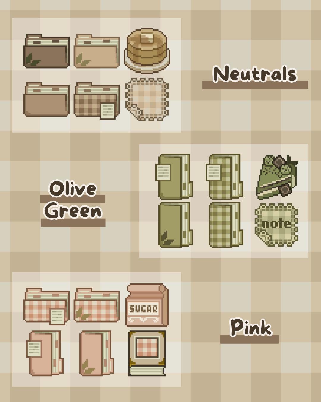 100+ Hand-Drawn Bakery-Themed Aesthetic Desktop Icons | Cute Laptop Folders for Windows & Mac | Comfy Customizable