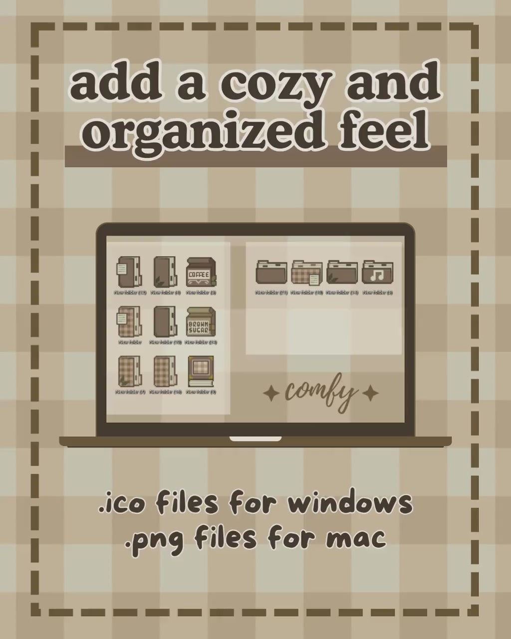 100+ Hand-Drawn Bakery-Themed Aesthetic Desktop Icons | Cute Laptop Folders for Windows & Mac | Comfy Customizable