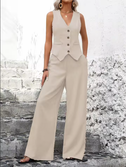 Chic Style Woman's Sleeveless Brunch Outfit Lux Set
