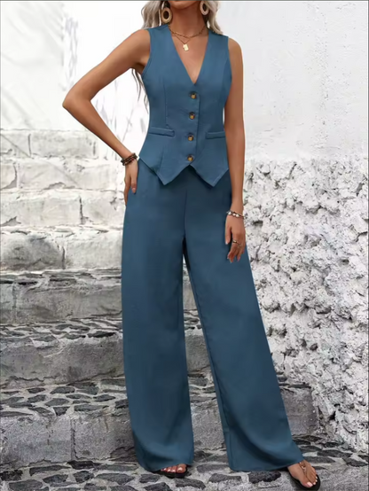 Chic Style Woman's Sleeveless Brunch Outfit Lux Set