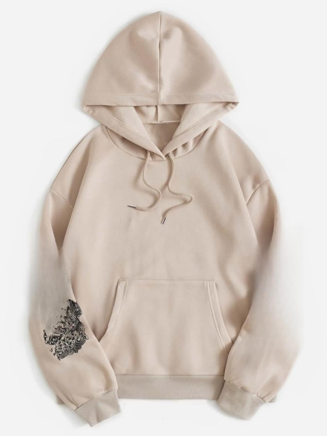 Beautiful Butterfly Black Ink Print Hoodie Enchanting Intricate Design