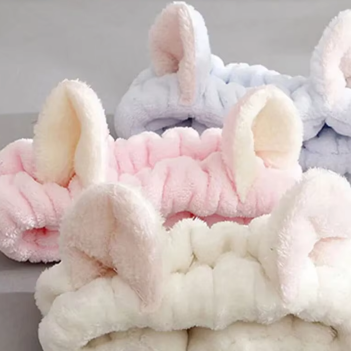 Cozy Plush Cat Ear Non Slip Makeup Headband