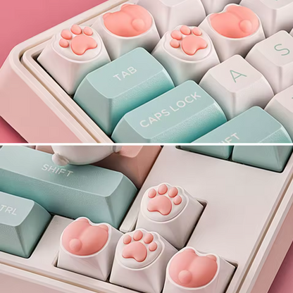 Kitty Paw 3D Pad Keycaps Set - 4 Piece
