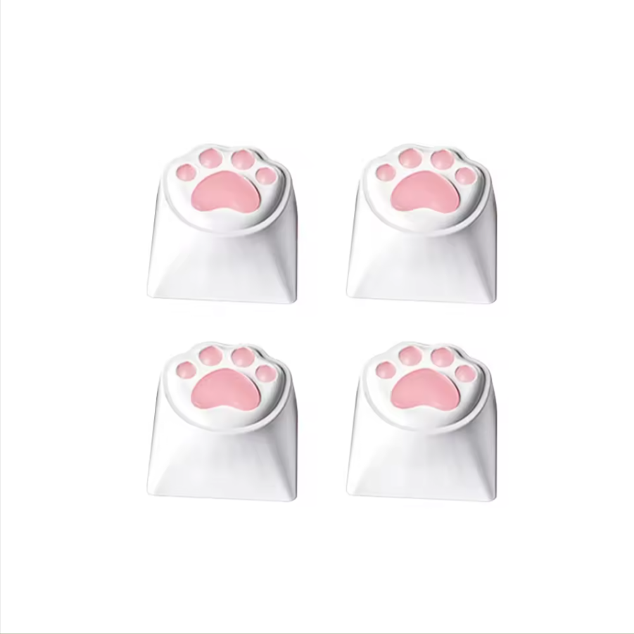 Kitty Paw 3D Pad Keycaps Set - 4 Piece
