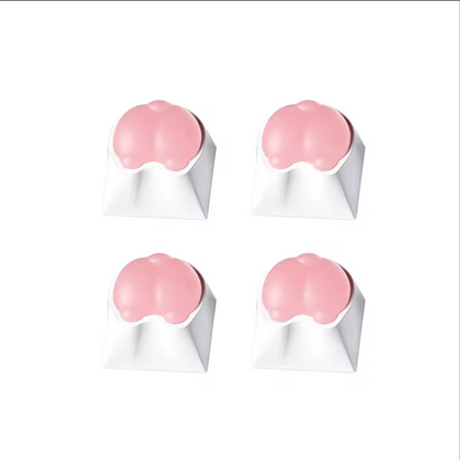 Kitty Paw 3D Pad Keycaps Set - 4 Piece