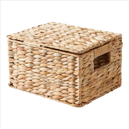 Natural Hyacinth Woven Storage Basket