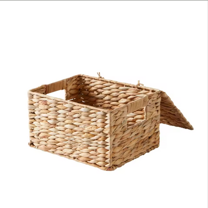 Natural Hyacinth Woven Storage Basket
