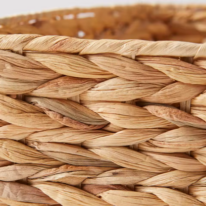 Natural Hyacinth Woven Storage Basket