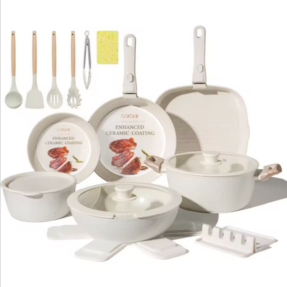 Ceramic Detachable Handle Cookware Set