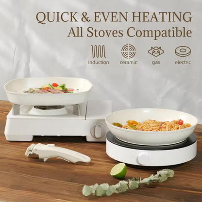 Ceramic Detachable Handle Cookware Set