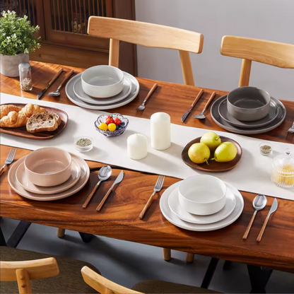 Mixed Color Boho Style Ceramic Dish Diner Set