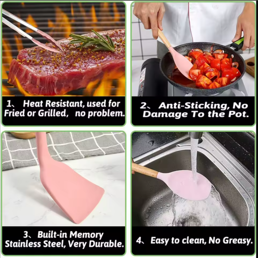 Durable Silicone Cooking Utensil Set