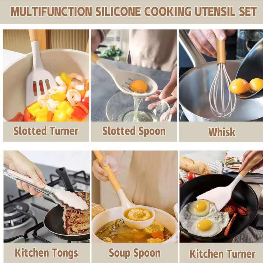 Durable Silicone Cooking Utensil Set