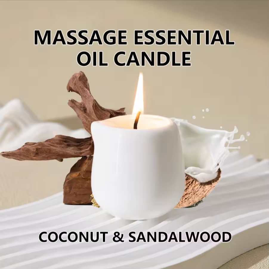Relaxing Scented Massage Essential Oil Candle