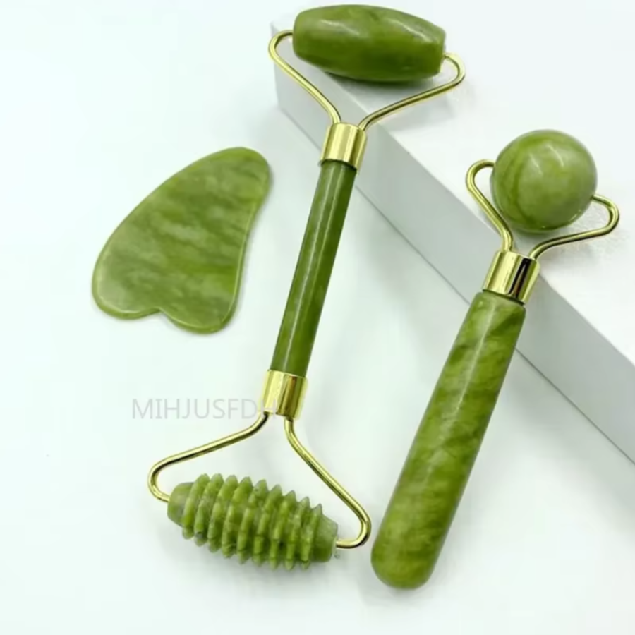 3PC Olive Green Jade Rolller
