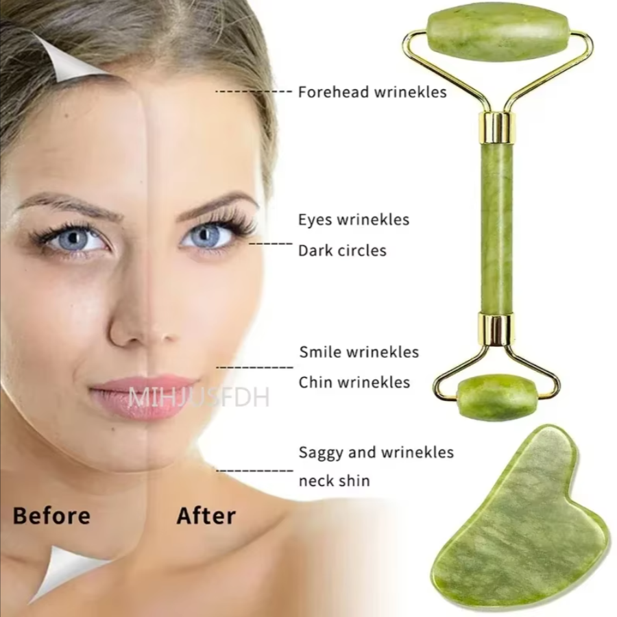 3PC Olive Green Jade Rolller