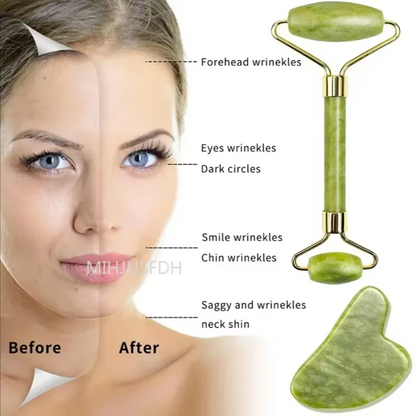 3PC Olive Green Jade Rolller