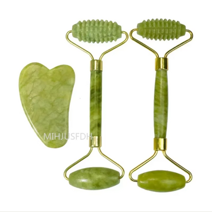 3PC Olive Green Jade Rolller