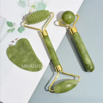 3PC Olive Green Jade Rolller