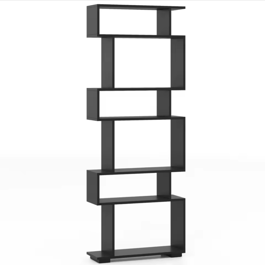 6-Tier Modern Storage Bookshelf | Minimal Rectangular Display Shelf