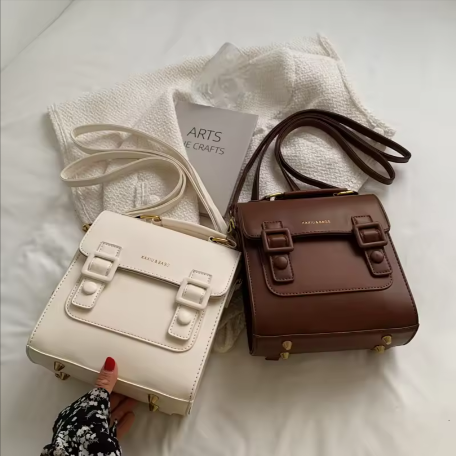 Vintage School Style Satchel Backpack | Chic Convertible Crossbody Bag