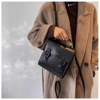Vintage School Style Satchel Backpack | Chic Convertible Crossbody Bag