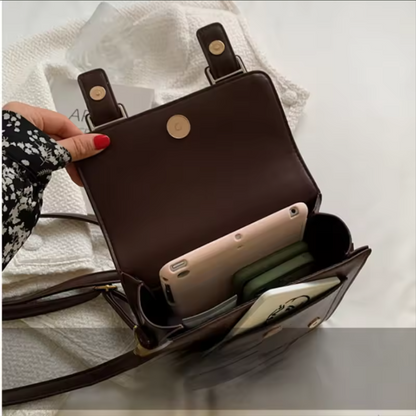 Vintage School Style Satchel Backpack | Chic Convertible Crossbody Bag