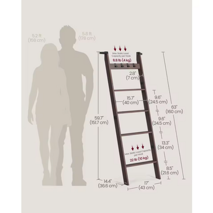 Blanket Towel Ladder Rack | 5-Tier Modern Storage Stand