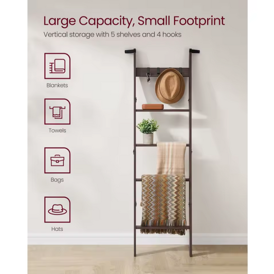 Blanket Towel Ladder Rack | 5-Tier Modern Storage Stand