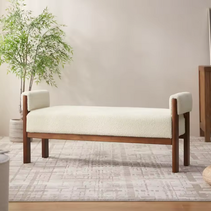 Modern Upholstered Bedroom Bench | Cozy End of Bed Entryway Bench