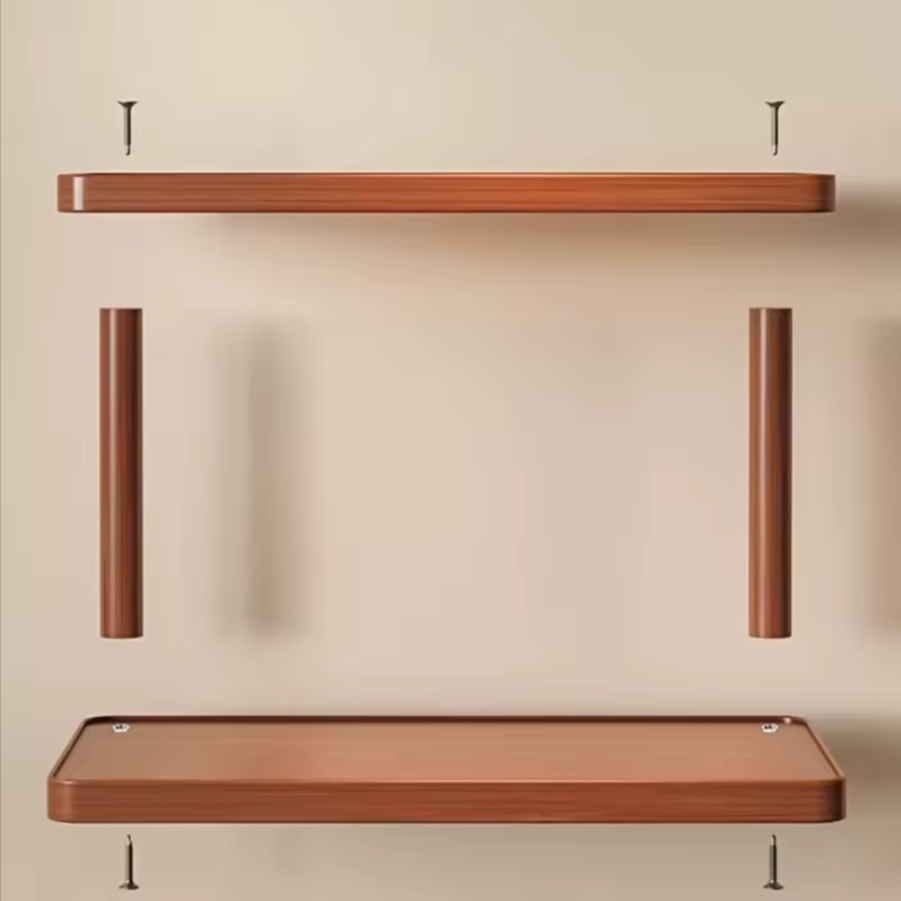 2-Tier Wooden Storage Rack | Minimal Kitchen & Tea Room Organizer