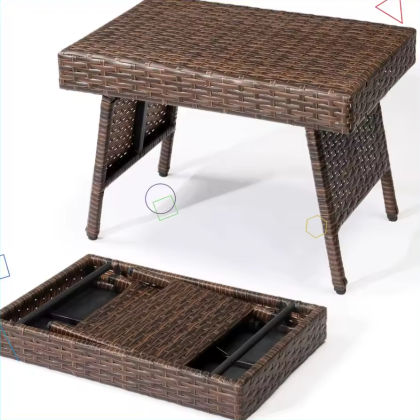 Foldable Rattan Coffee Table | Cozy Indoor & Outdoor Accent Table