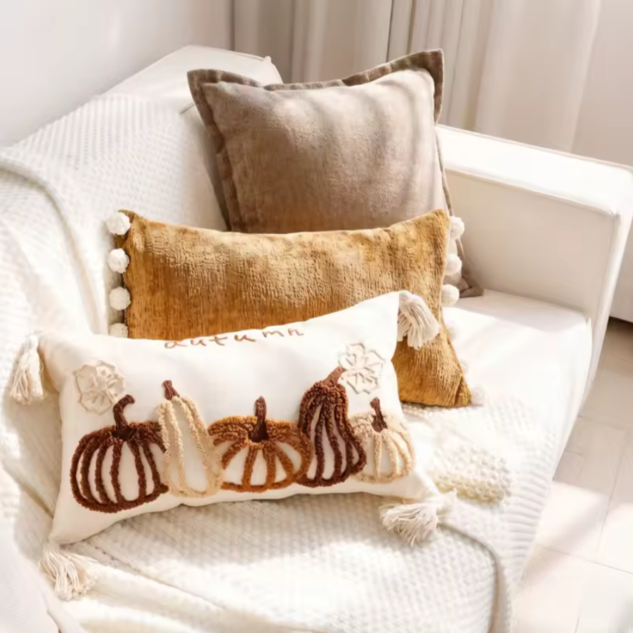 Boho Woven Pillow Covers | Cozy Geometric Tassel Cushion Cases