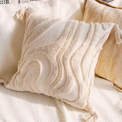 Boho Woven Pillow Covers | Cozy Geometric Tassel Cushion Cases