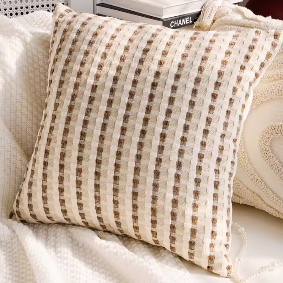 Boho Woven Pillow Covers | Cozy Geometric Tassel Cushion Cases