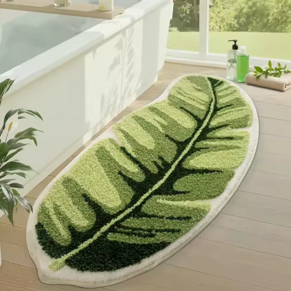 Botanical Anti-Slip Floor Mat | Cozy Plant Shape Accent Rug