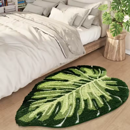 Botanical Anti-Slip Floor Mat | Cozy Plant Shape Accent Rug
