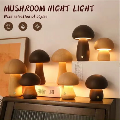 Whimsical Mushroom Table Lamp | Cozy Rechargeable Night Light