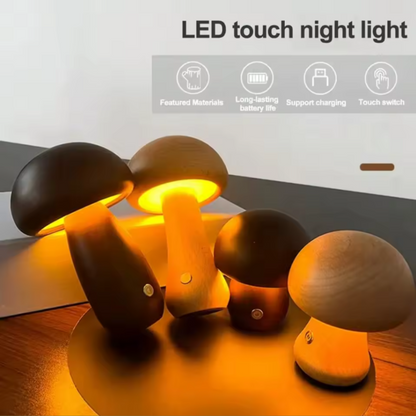 Whimsical Mushroom Table Lamp | Cozy Rechargeable Night Light