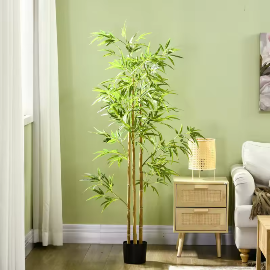 Artificial Bamboo Tree | 70-Inch Indoor &amp; Outdoor Statement Plant