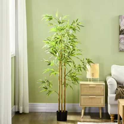 Artificial Bamboo Tree | 70-Inch Indoor &amp; Outdoor Statement Plant
