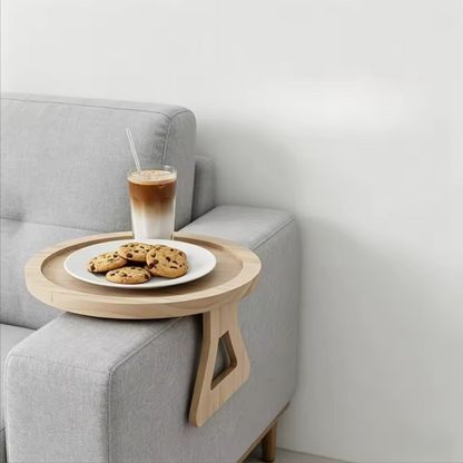 Wooden Sofa Arm Tray | Adjustable Couch Snack Table