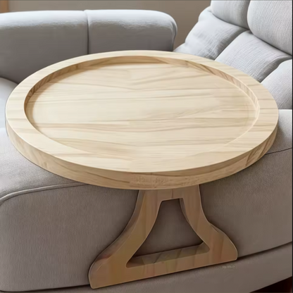 Wooden Sofa Arm Tray | Adjustable Couch Snack Table