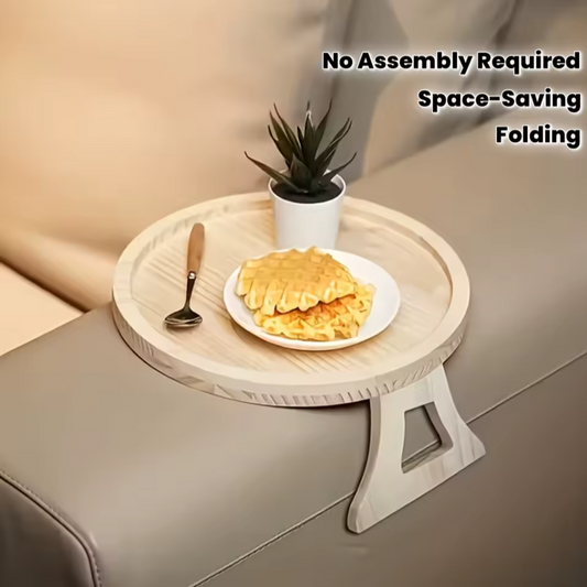 Wooden Sofa Arm Tray | Adjustable Couch Snack Table