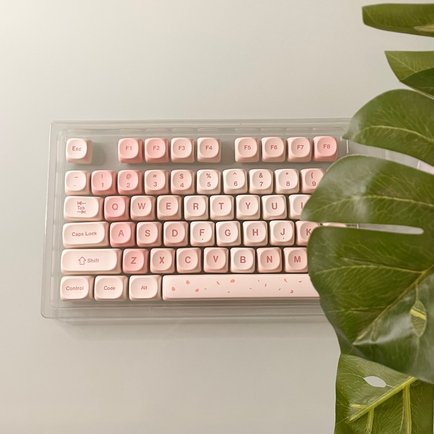 Pink Sakura PBT Keycaps MOA Profile 142 Keys Set for 60-100% Custom Keycaps