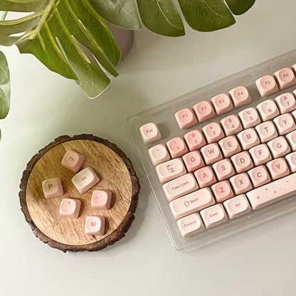 Pink Sakura PBT Keycaps MOA Profile 142 Keys Set for 60-100% Custom Keycaps