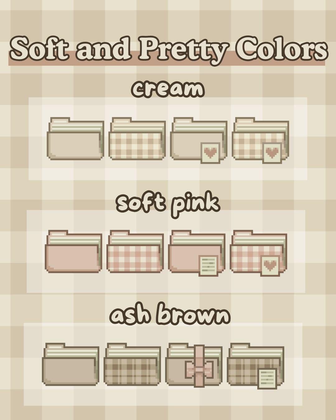 100+ Soft Pink Coquette Desktop Folders - Trendy Computer Customization [Compatible With Windows and Mac] Hand-drawn