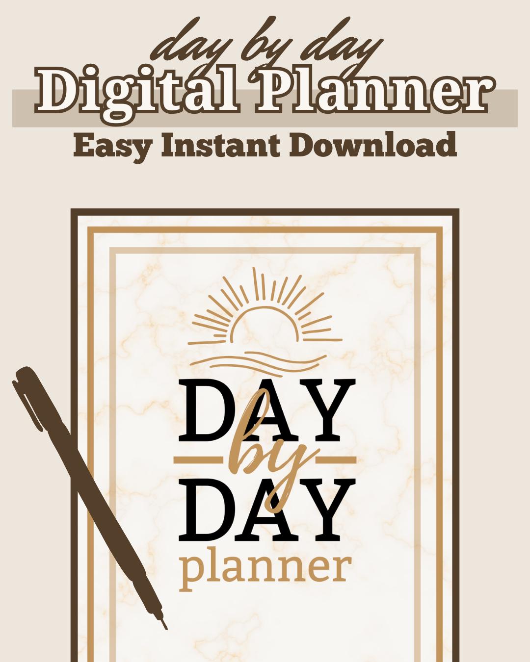 Dateless Digital Planner: Monthly, Weekly, Daily PDF (14 Colors) [Listing 2]